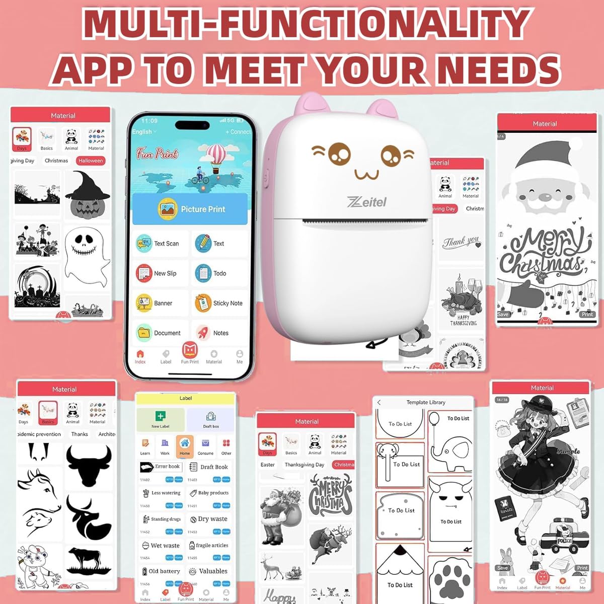 Portable Pocket Mini Printer